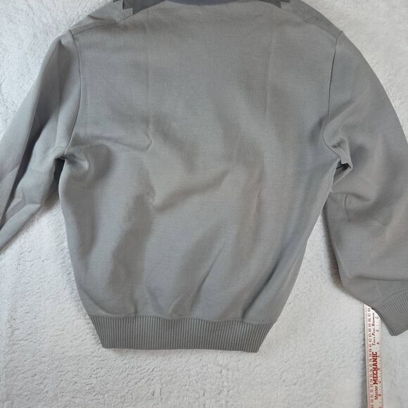 St. Croix Knits Men's Micro Suede Ribbed Trim Pullover Sweater Gray XL - Picture 6 of 6